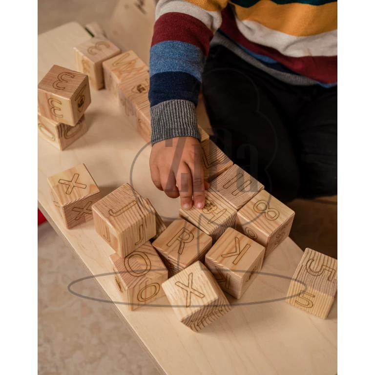 A child playing with blocks