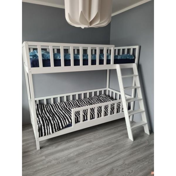 Bunk bed with inclined ladder