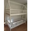 Bunk bed with two types of slats