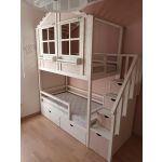 Pink bunk bed