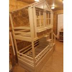 Pink bunk bed - from the side