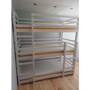 Triple bunk bed with 2 ladders