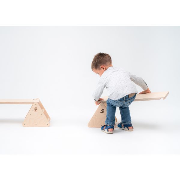 Balance constructor Big Set, natural wood - baby puts the Balance Builder Big Set!