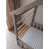 Cottage bed - sports activity centre. Cot with large motor development elements. Bed in two colours. Cot with roof. A Christmas present for a child! Steps in close-up.