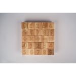 Математические блоки Большой набор Набор из 25 кубиков - 20 цифр, плюс 5 различных математических операций. Блоки из сосновой древесины 4,5 x 4,5 x 4,5 см!